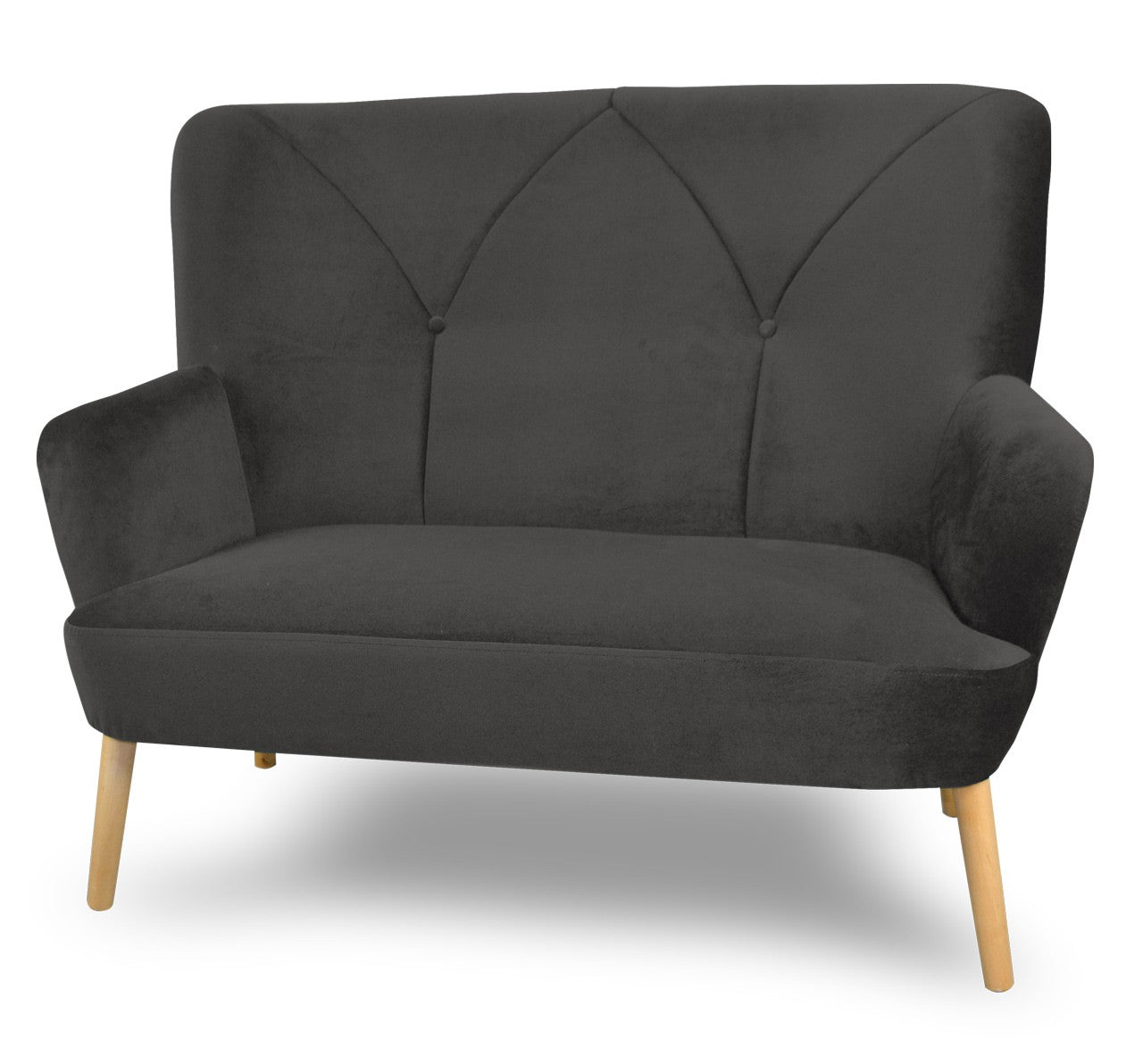 Sofa nierozkładana w stylu skandynawskim SOLO popielaty