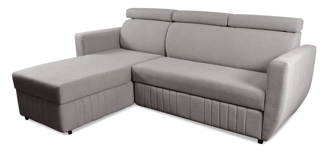 Narożnik o klasycznym designie w skandynawskim stylu VIOLA beżowy