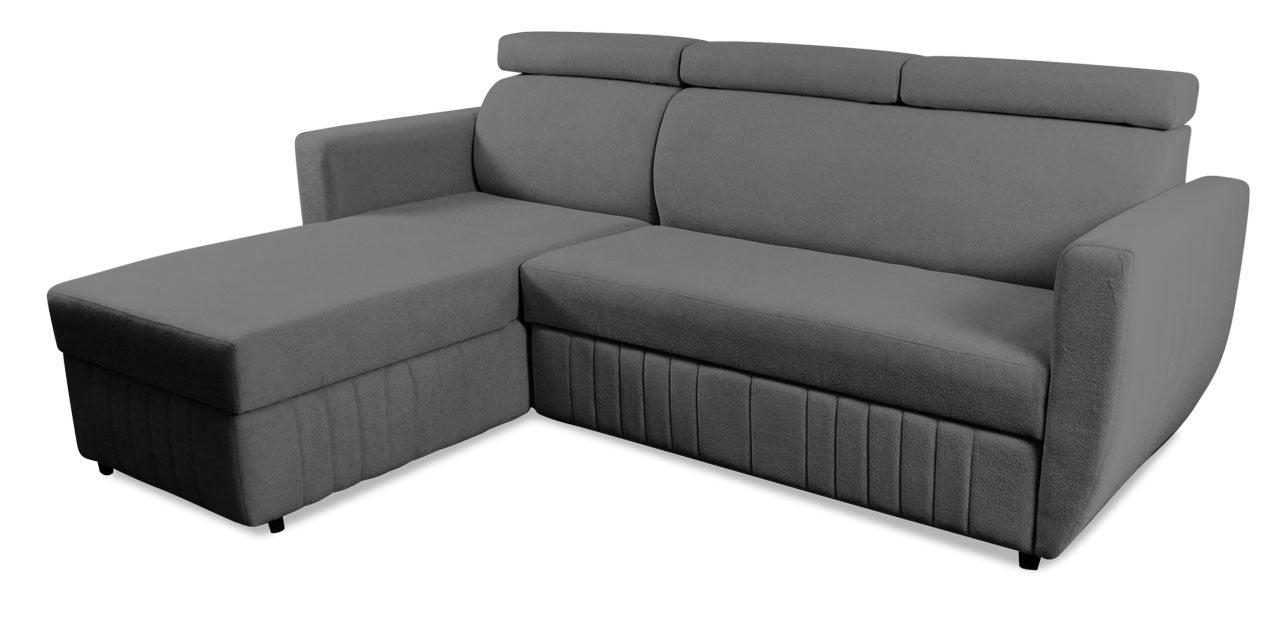 Narożnik o klasycznym designie w skandynawskim stylu VIOLA popielaty