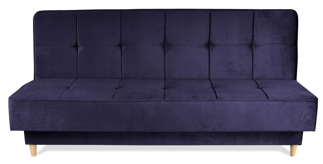 Turkusowa kanapa z funkcją spania WENUS filetowa