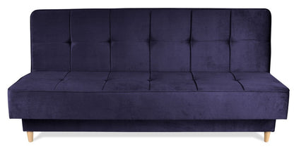 Turkusowa kanapa z funkcją spania WENUS filetowa